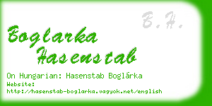boglarka hasenstab business card