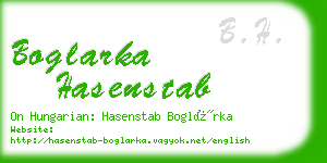 boglarka hasenstab business card
